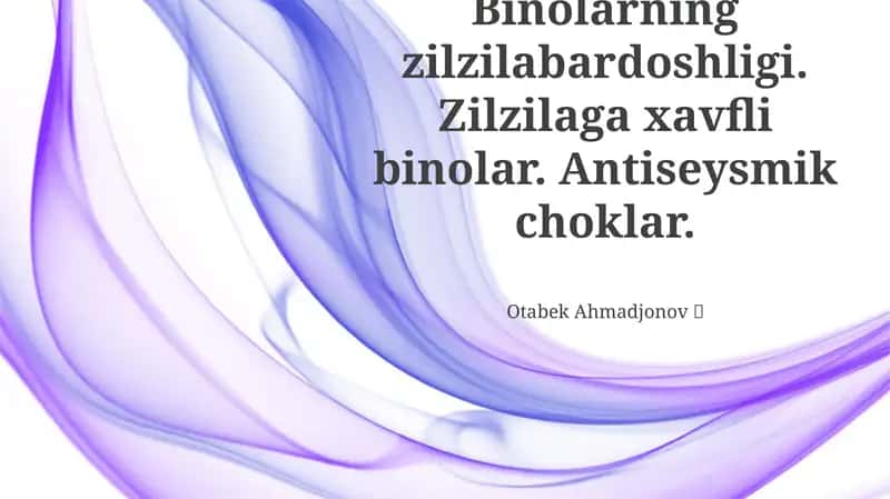 Seysmik Mustahkamlash Texnologiyalari 1