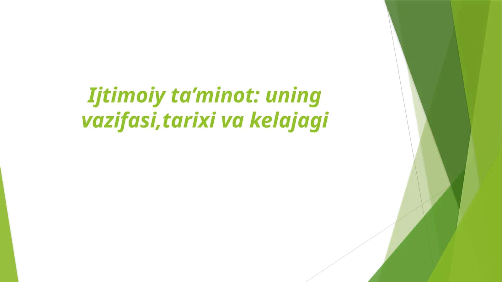 Ijtimoiy ta’minot: uning vazifasi, tarixi va kelajagi 1