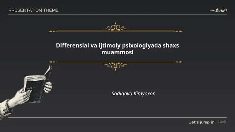 Differensial va ijtimoiy psixologiyada shaxs muammosi 1