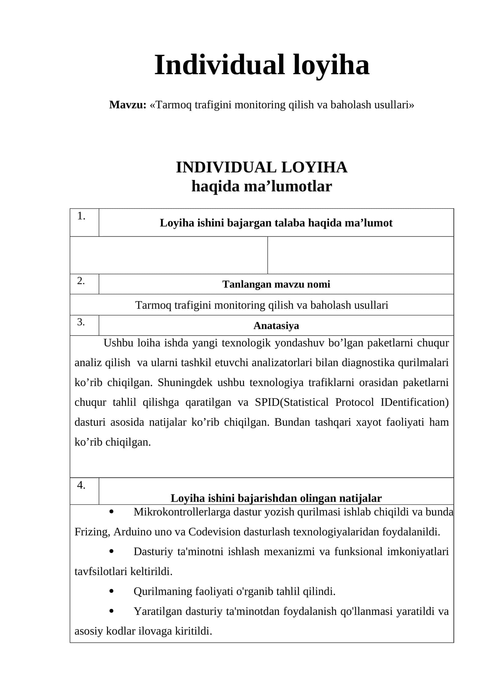 Tarmoq trafigini monitoring qilish va baholash usullari 1