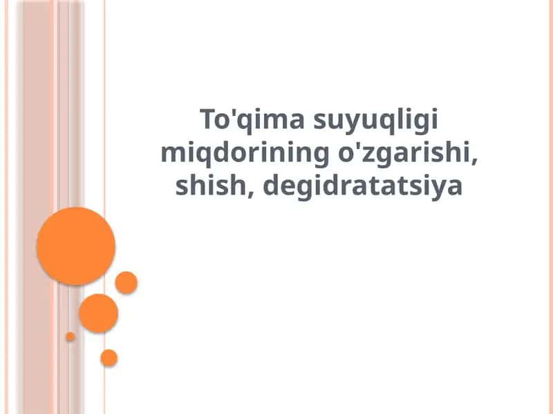 To’qimasuyuqligi Miqdorining O’zgarishi 1