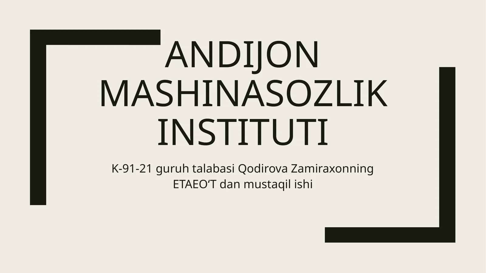 Elektr apparatlari va avtomatlashtirish vositalarining klassifikatsiyasi 1