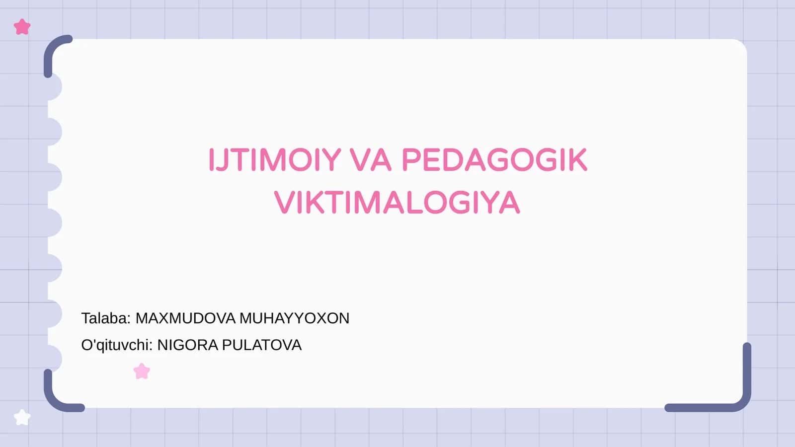 IJTIMOIY VA PEDAGOGIK VIKTIMALOGIYA 1