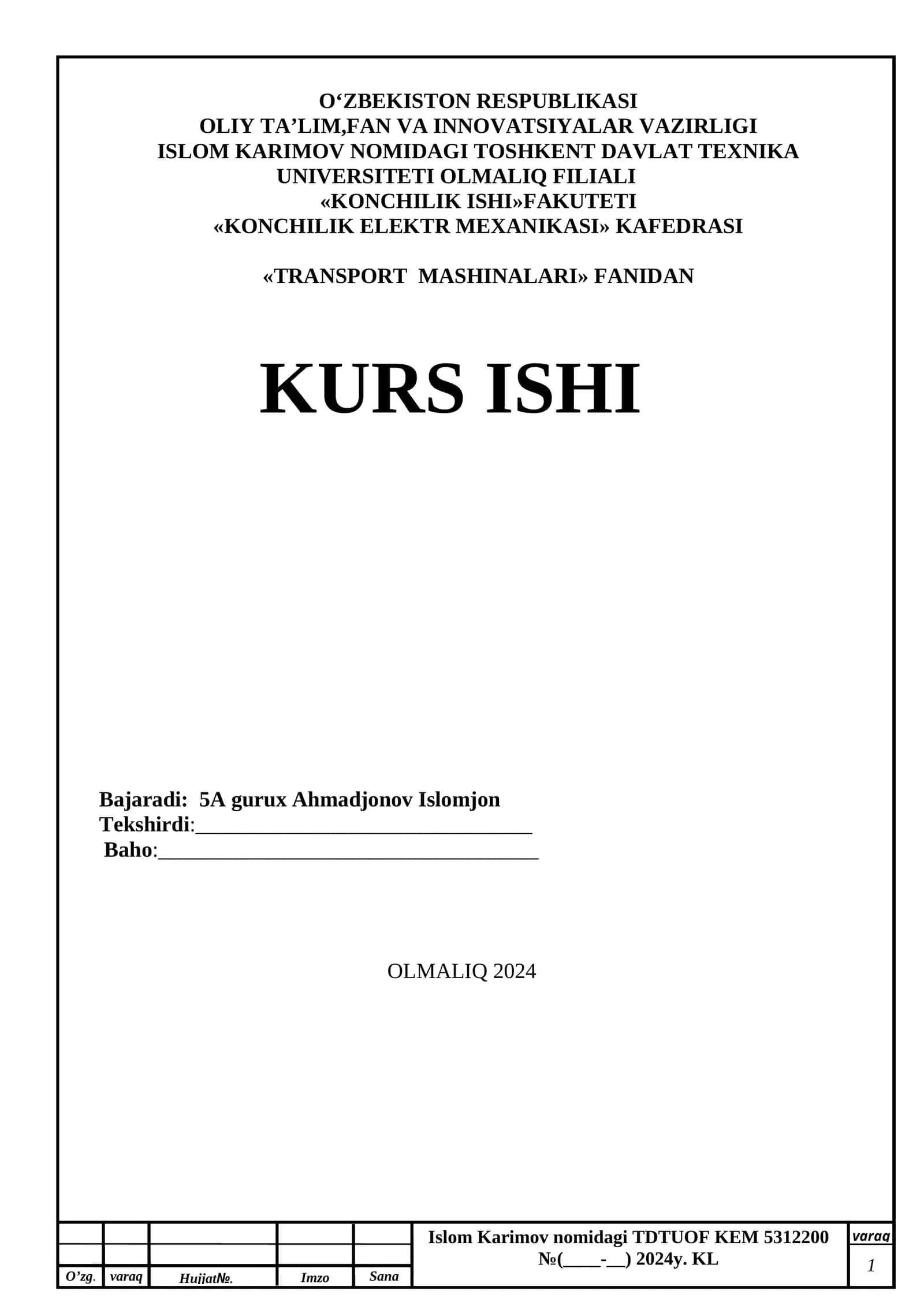 TRANSPORT MASHINALARI 1