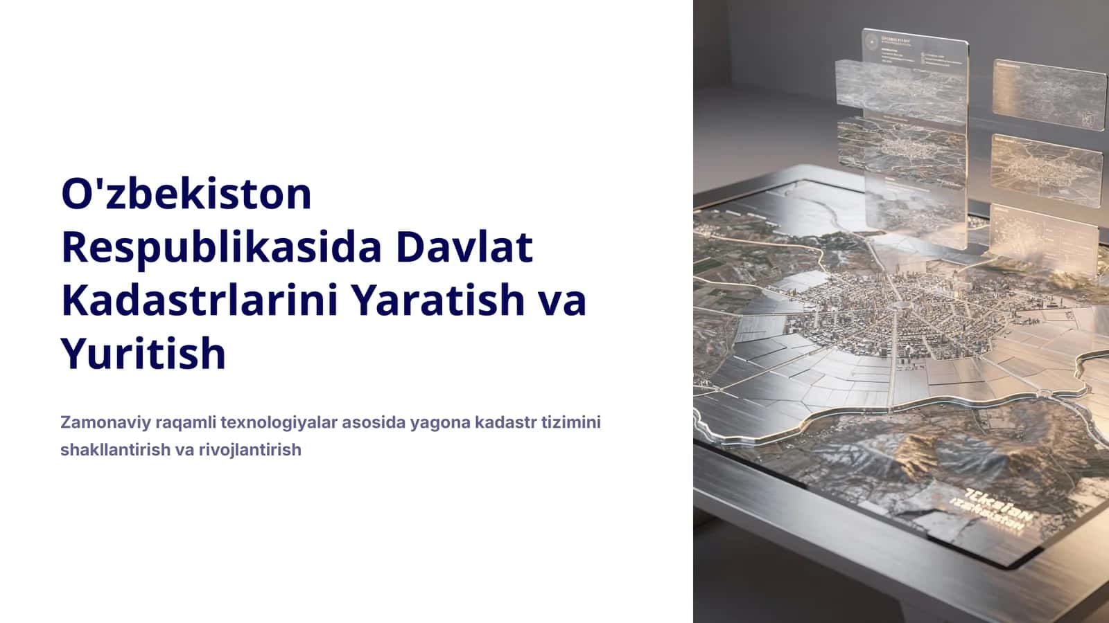Davlat Kadastrlarini Yaratish va Yuritish 1