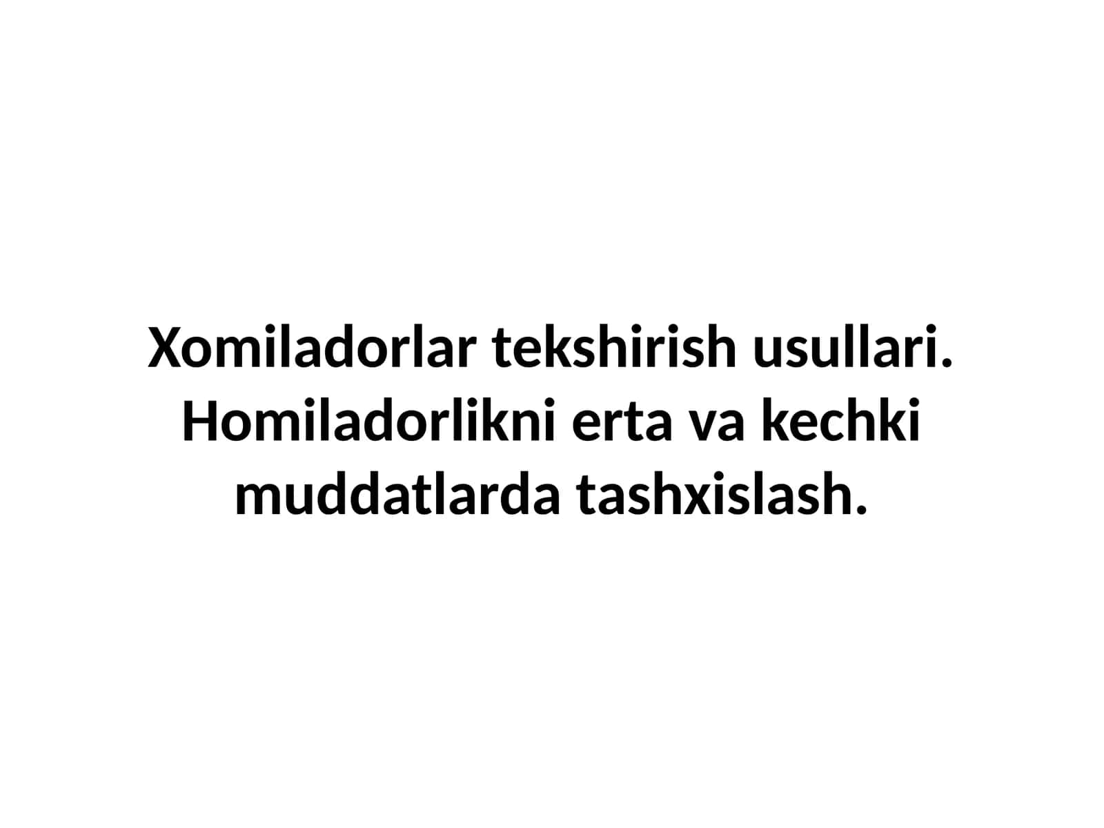 Homiladorlik diagnostikasi 1