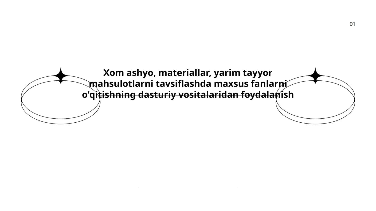 Xom ashyo, materiallar, yarim tayyor mahsulotlarni tavsiflash 1