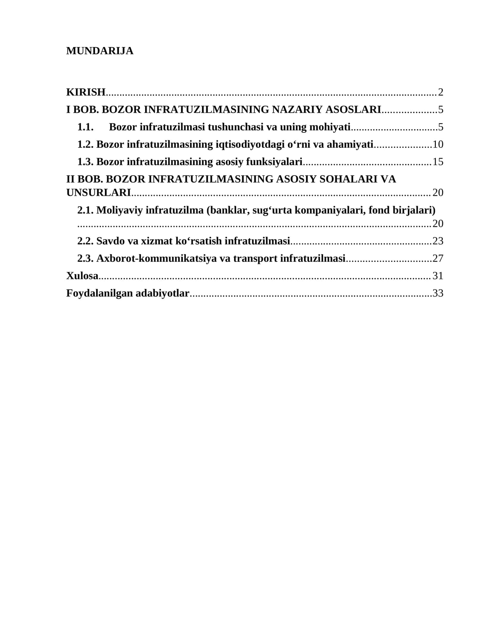 BOZOR INFRATUZILMASINING NAZARIY ASOSLARI 1