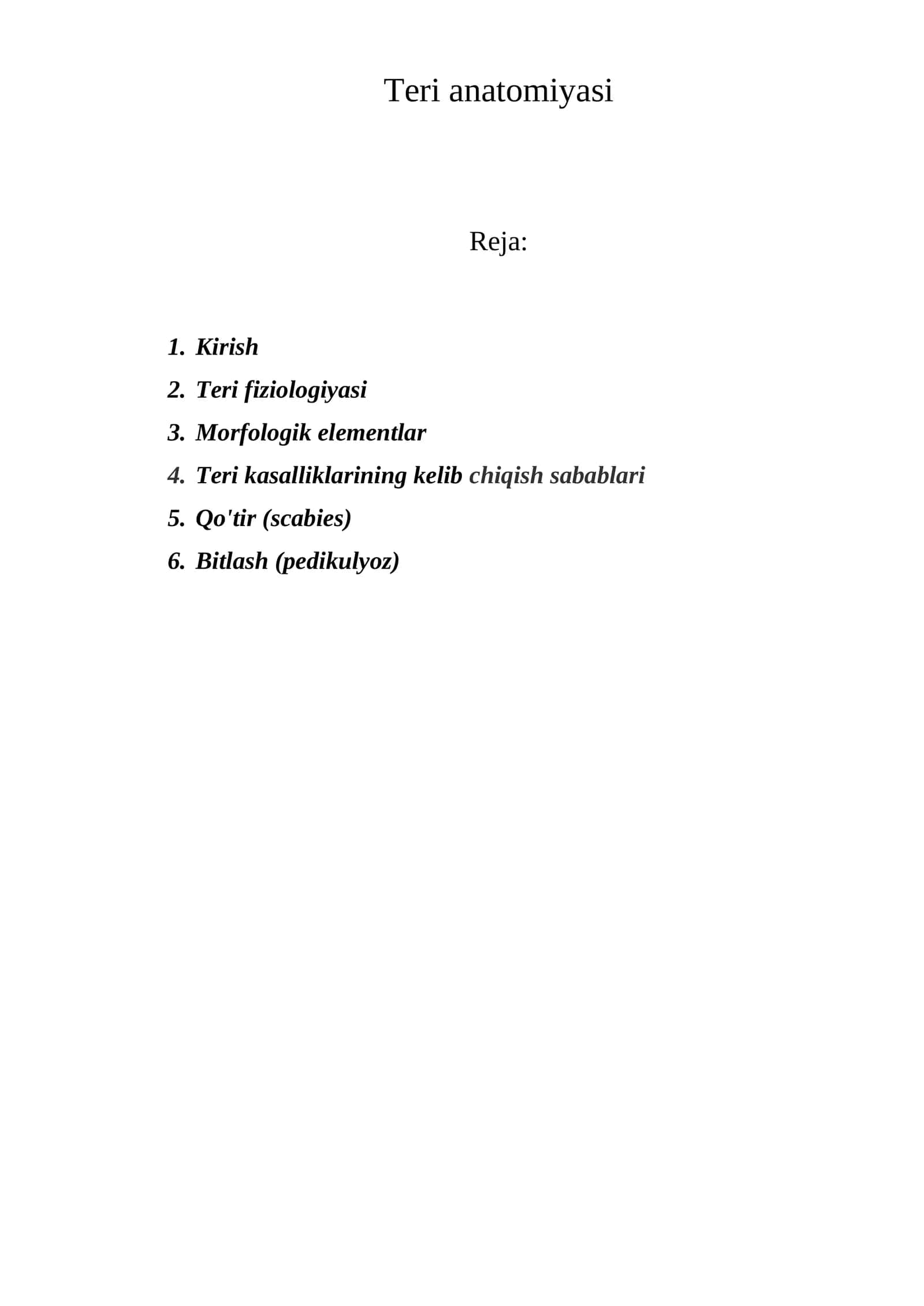 Teri anatomiyasi 1