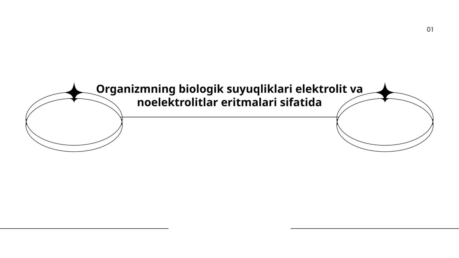 Organizmning biologik suyuqliklari elektrolit va noelektrolitlar eritmalari sifatida 1