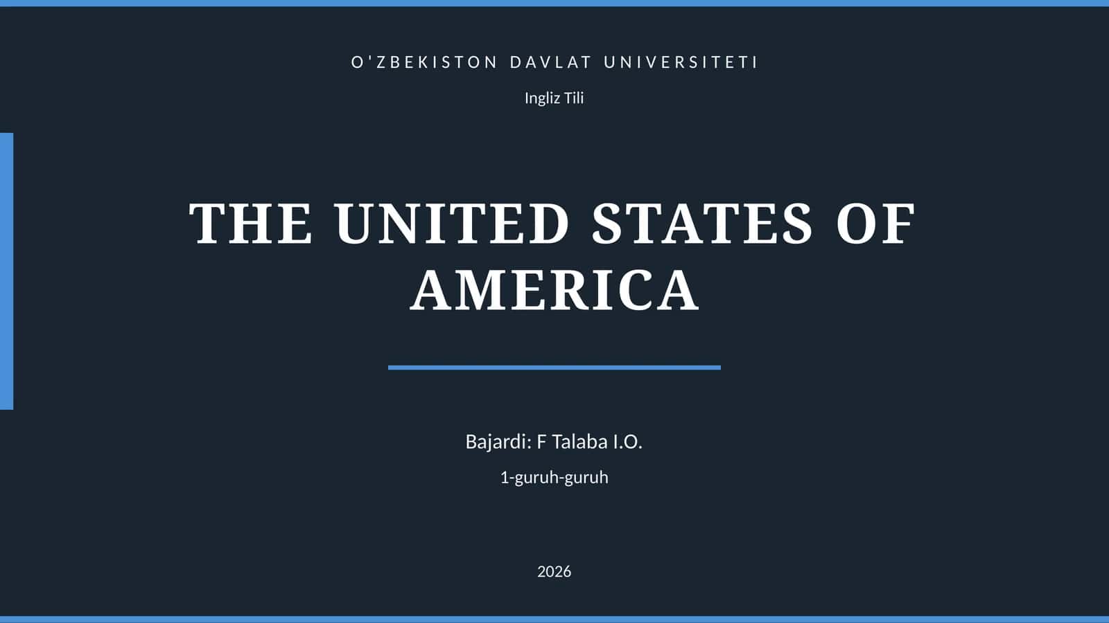 THE UNITED STATES OF AMERICA 1