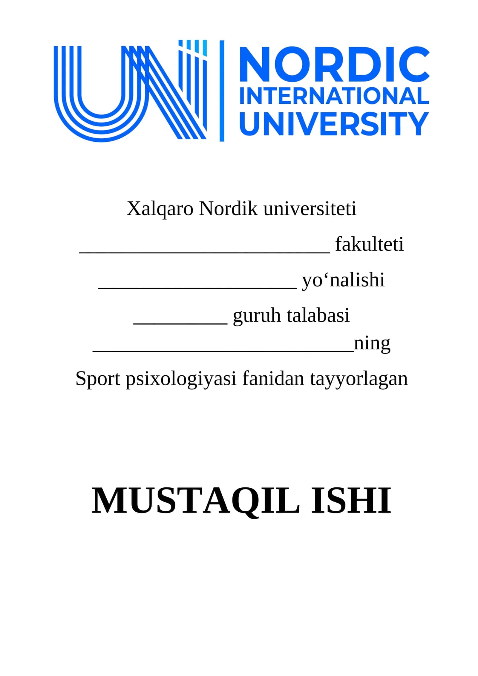 Sportchi shaxsiga psixologik tavsifnoma (1 ta sinaluvchi kuzatish metodi yordamida o‘rganiladi) 1