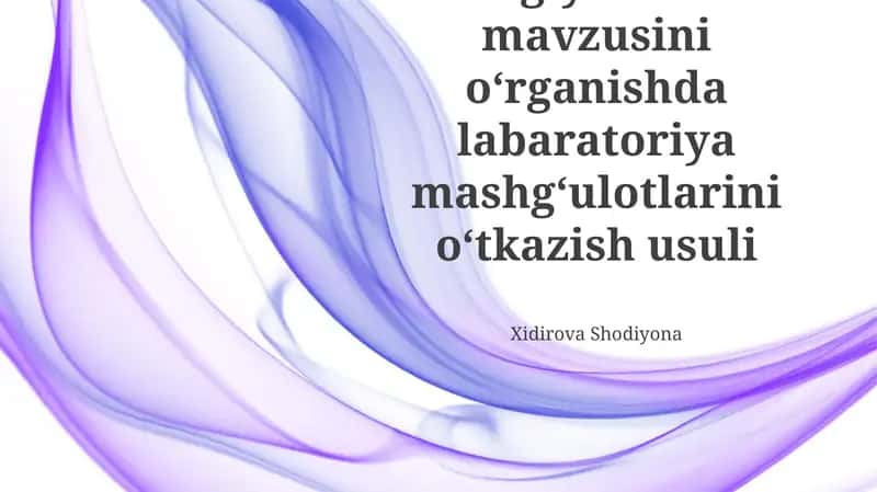 Sitologiya asoslari mavzusini oʻrganishda labaratoriya mashgʻulotlarini oʻtkazish usuli 1