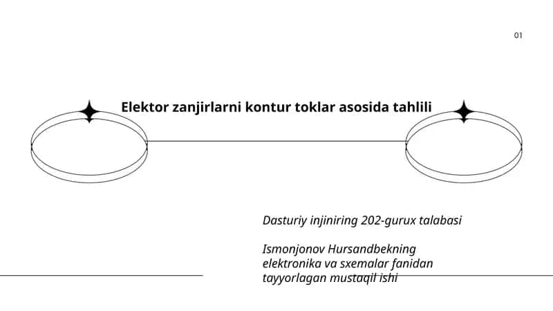 Elektor zanjirlarni kontur toklar asosida tahlili 1