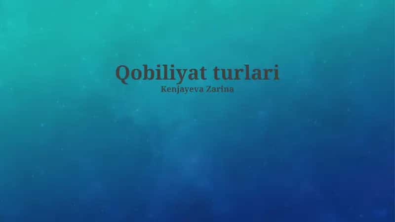 Ijtimoiy qobiliyatlar 1