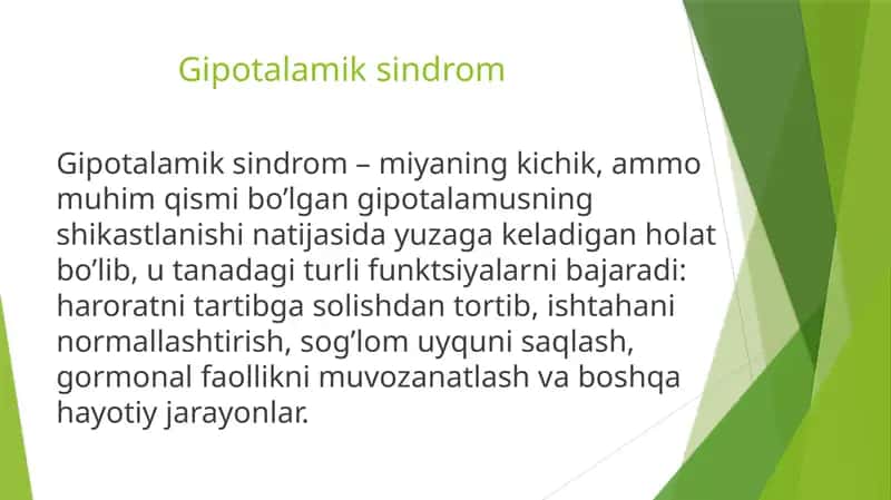 Gipotalamik sindrom 1