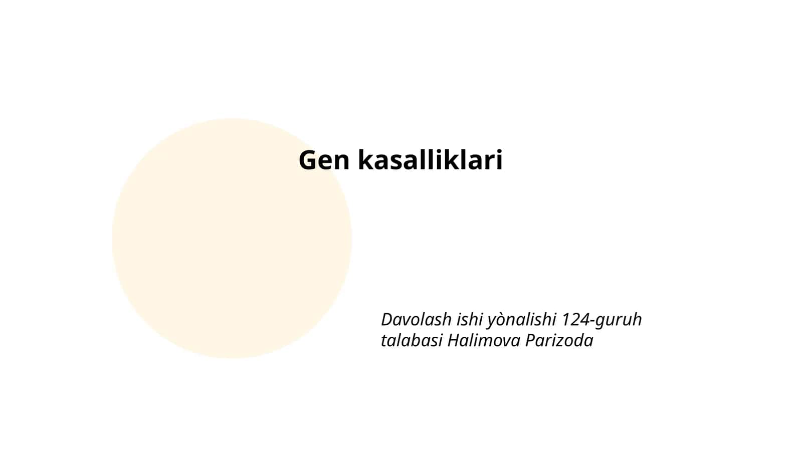 Genetik kasalliklarni tasniflash 1