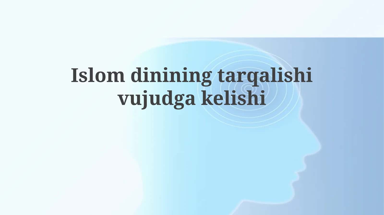 Islomdinining tarqalishi va vujudga kelishi 1