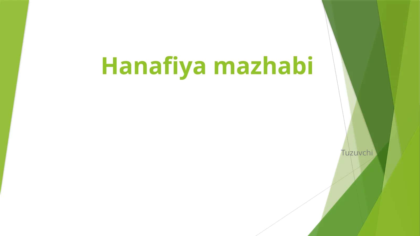 hanafiya mazhabi 1