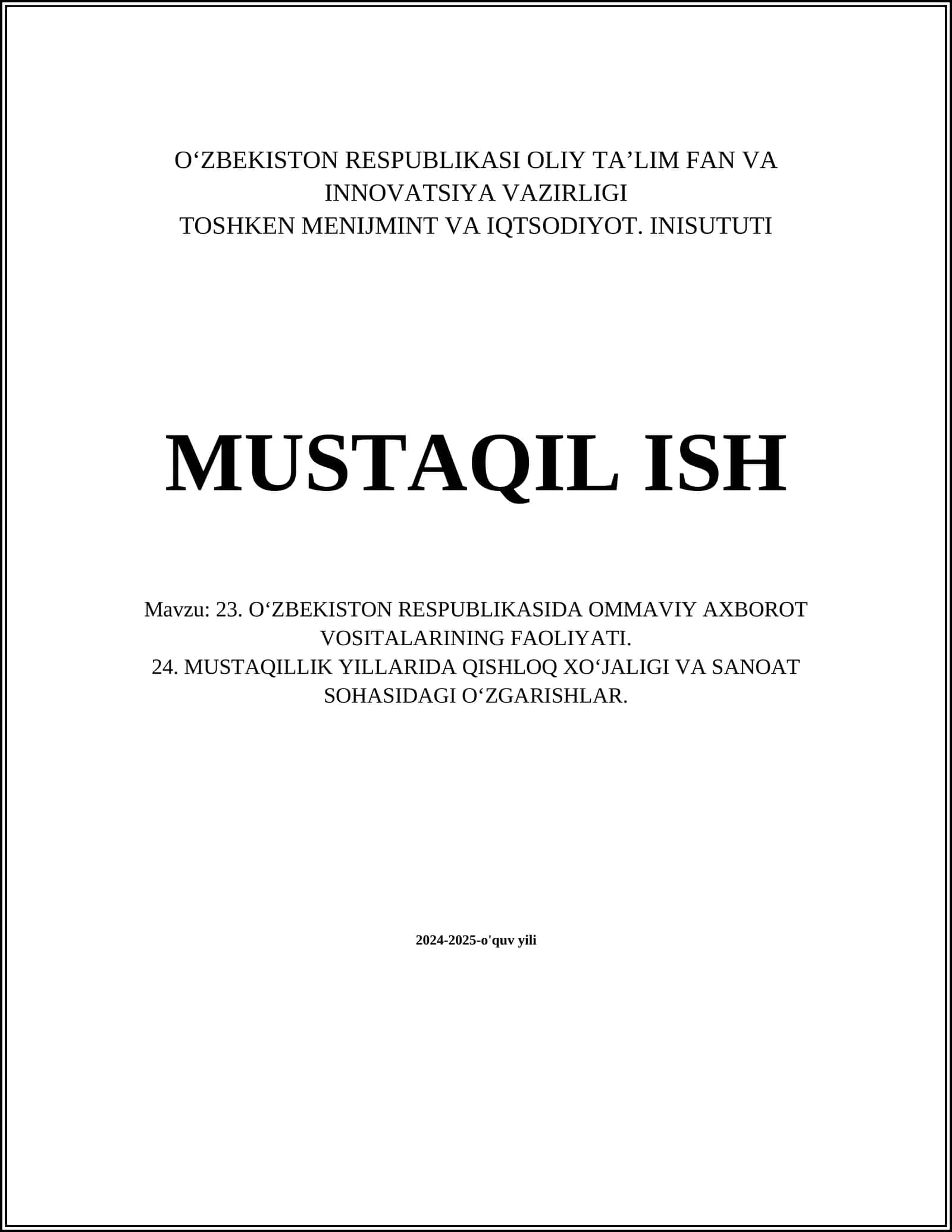 Ommaviy axborot vositalarining rivojlanishi 1