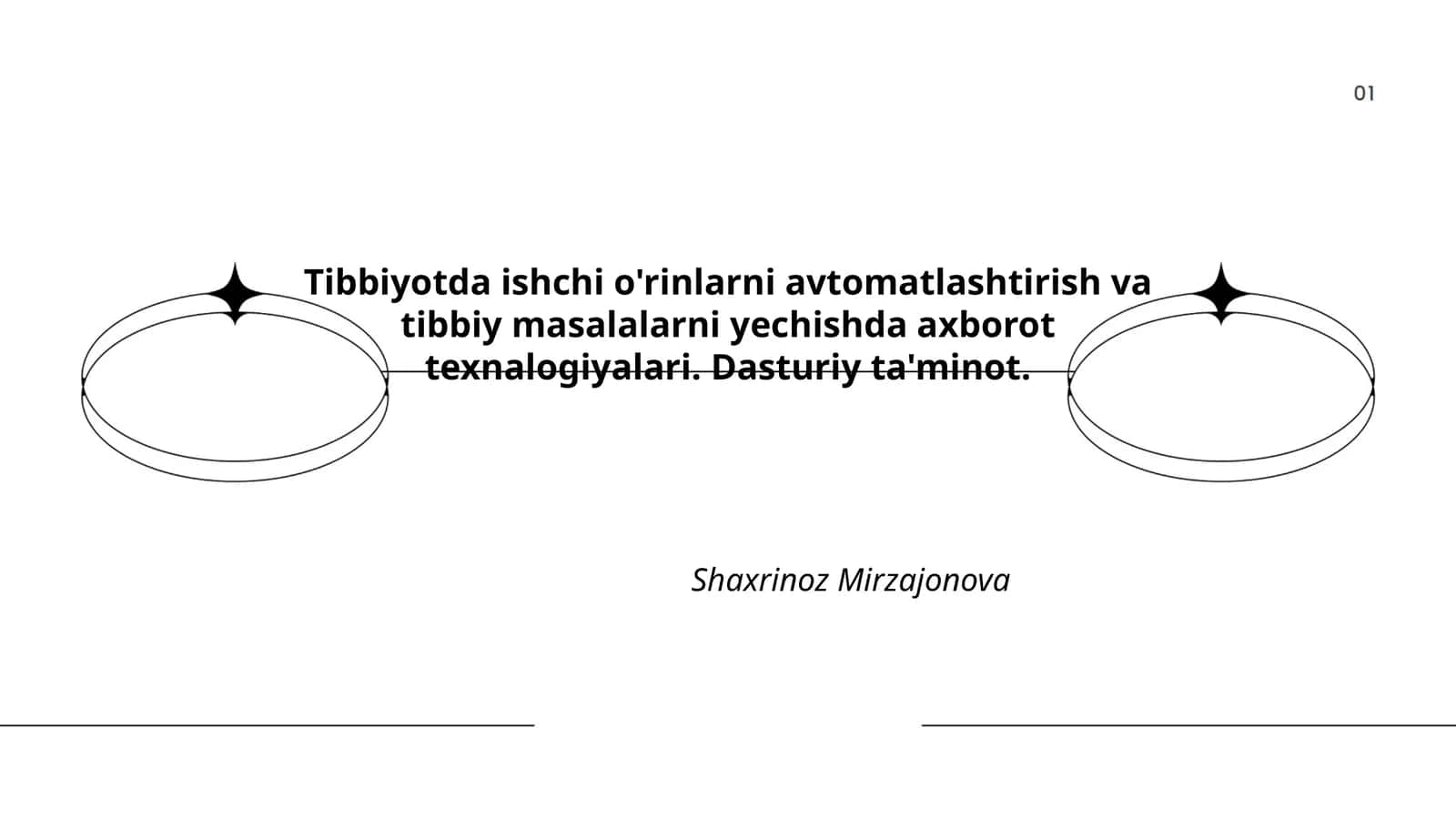 Tibbiyotda ishchi o'rinlarni avtomatlashtirish va tibbiy masalalarni yechishda axborot texnologiyalari 1