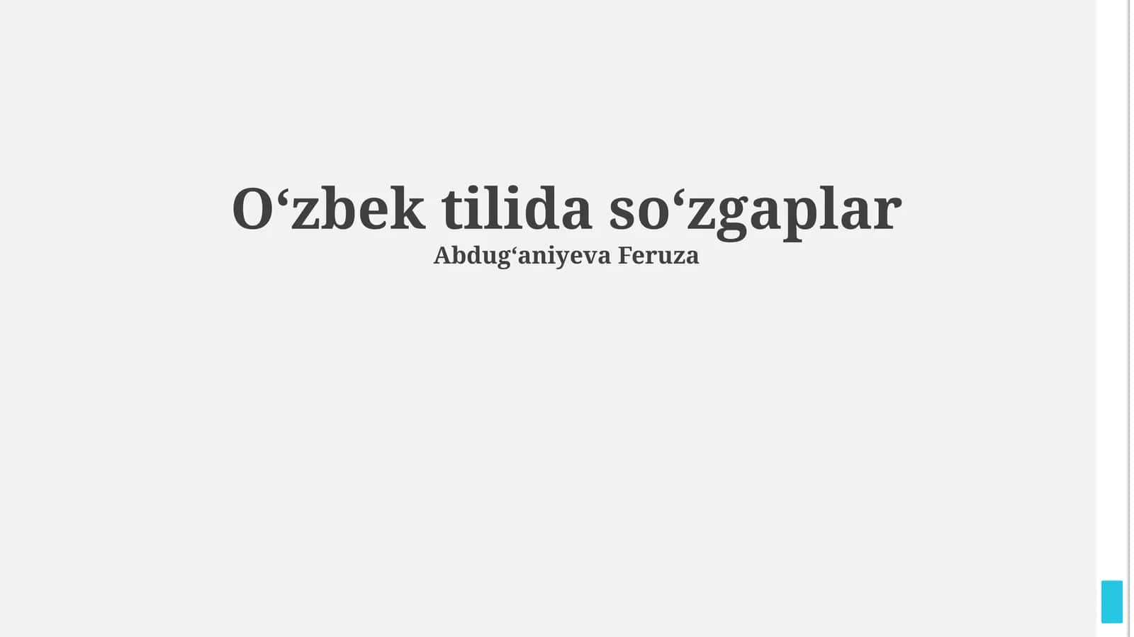 Oʻzbek tilida soʻzgaplar 1