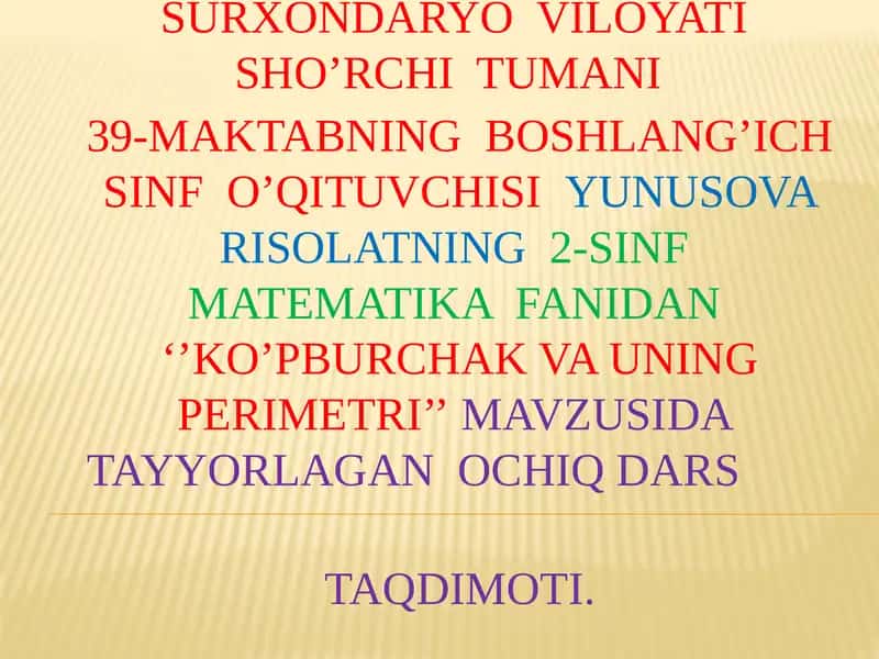 Ko‘pburchak va uning perimetri 1