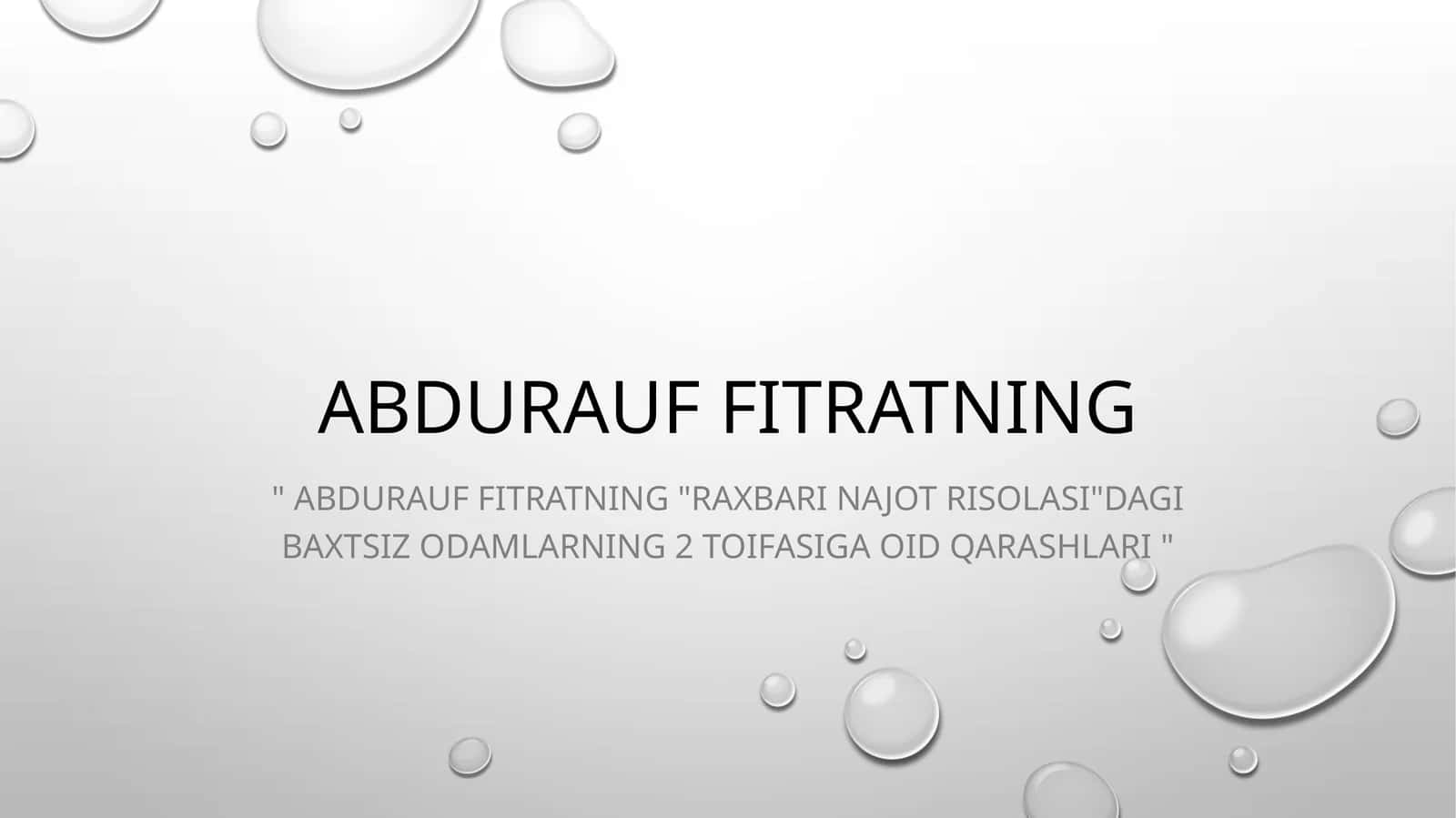 Abdurauf Fitratning "Raxbari najot risolasi" 1