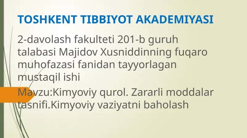 Kimyoviy qurol 1