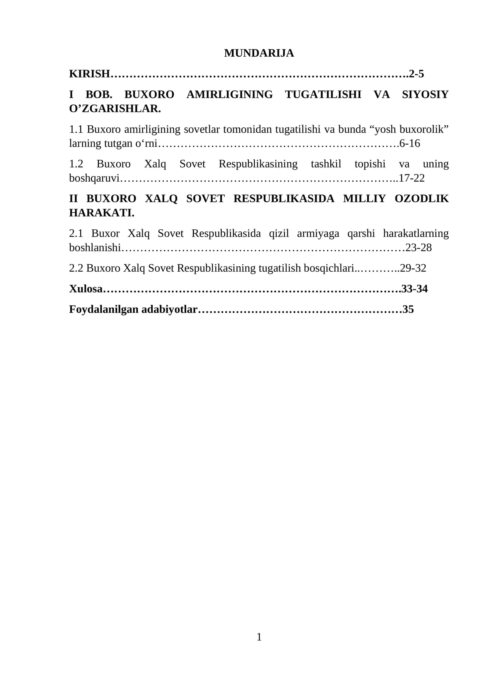 BUXORO XALQ SOVET RESPUBLIKASIDA MILLIY OZODLIK HARAKATI 1