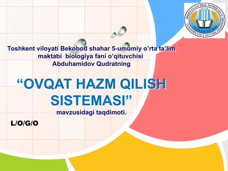 OVQAT HAZM QILISH SISTEMASI 1