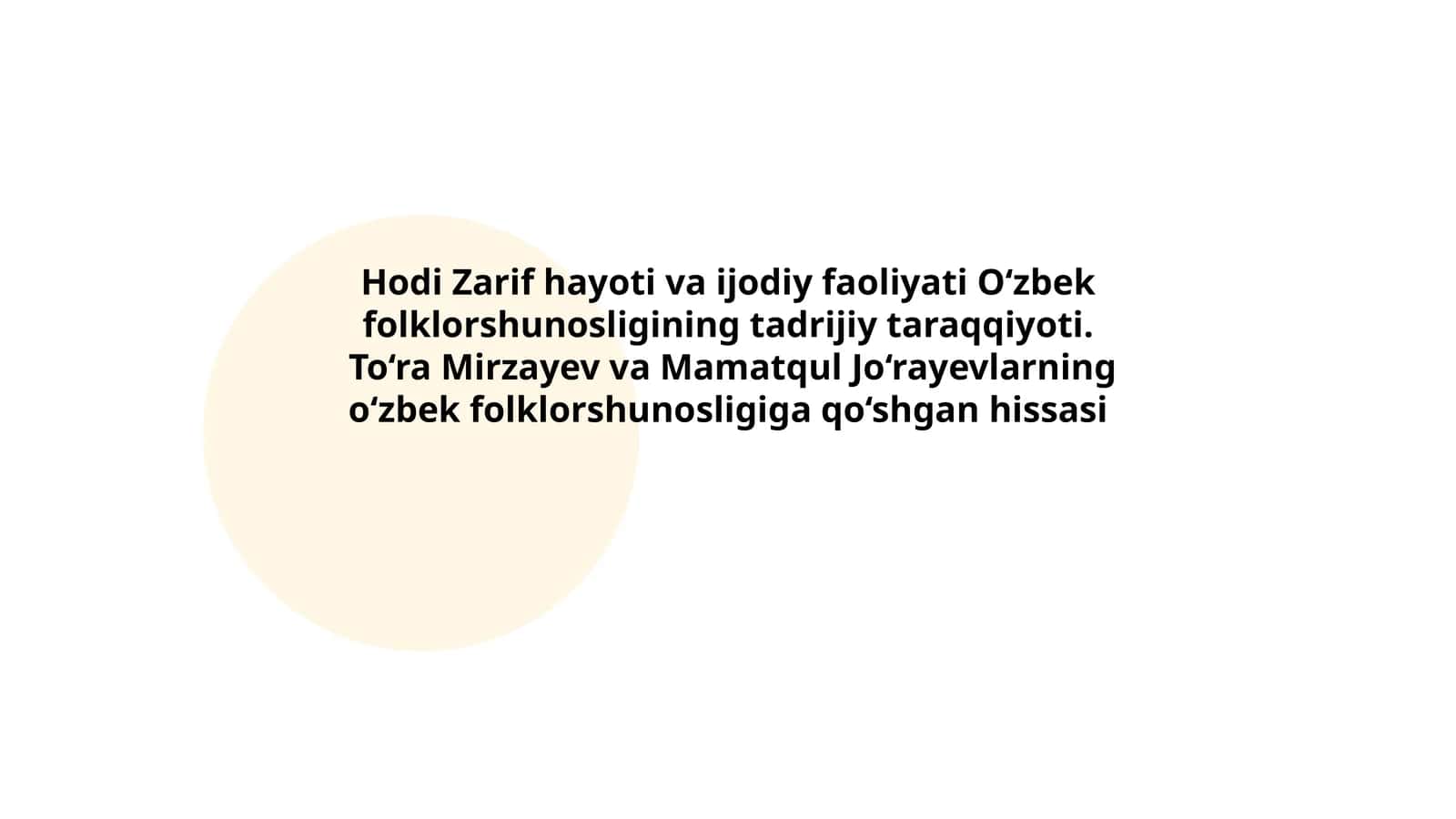 O‘zbek folklorshunosligini tadrijiy taraqqiy etish usullari 1