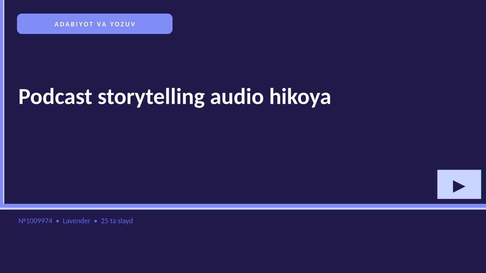 Podcast storytelling audio hikoya 1