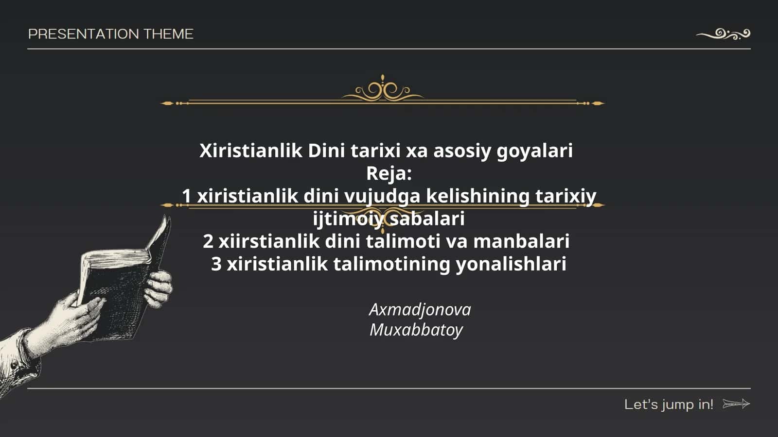 Xiristianlik Dini tarixi xa asosiy goyalari 1