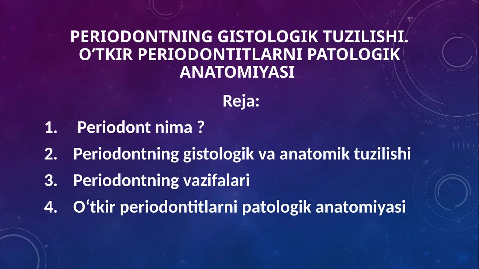 Periodontning gistologik tuzilishi 1