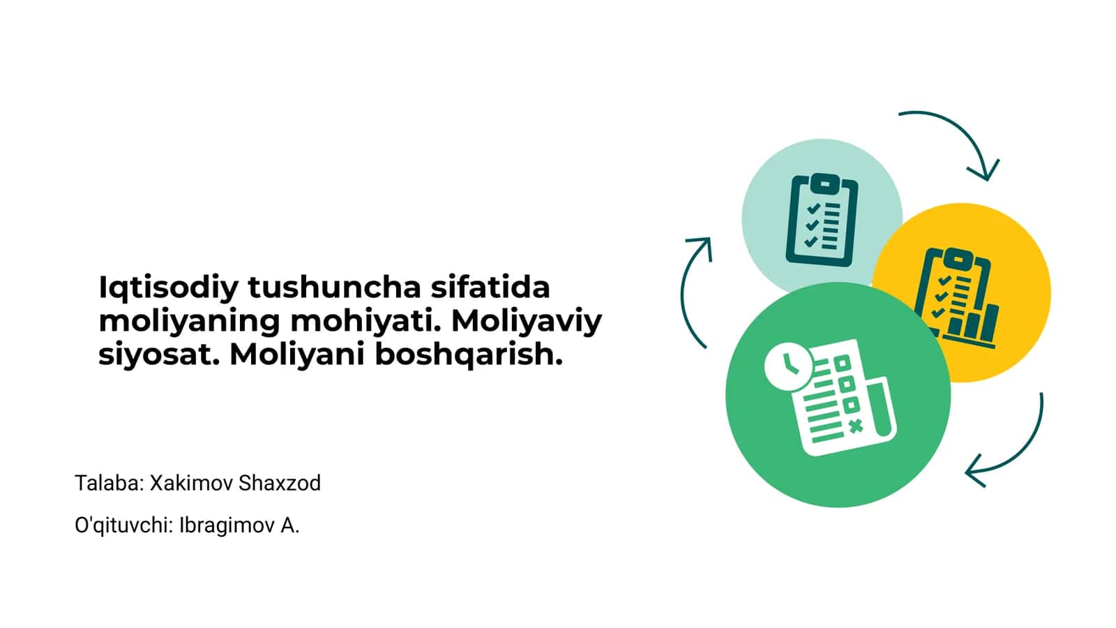 Moliyaning iqtisodiy tushunchasi 1