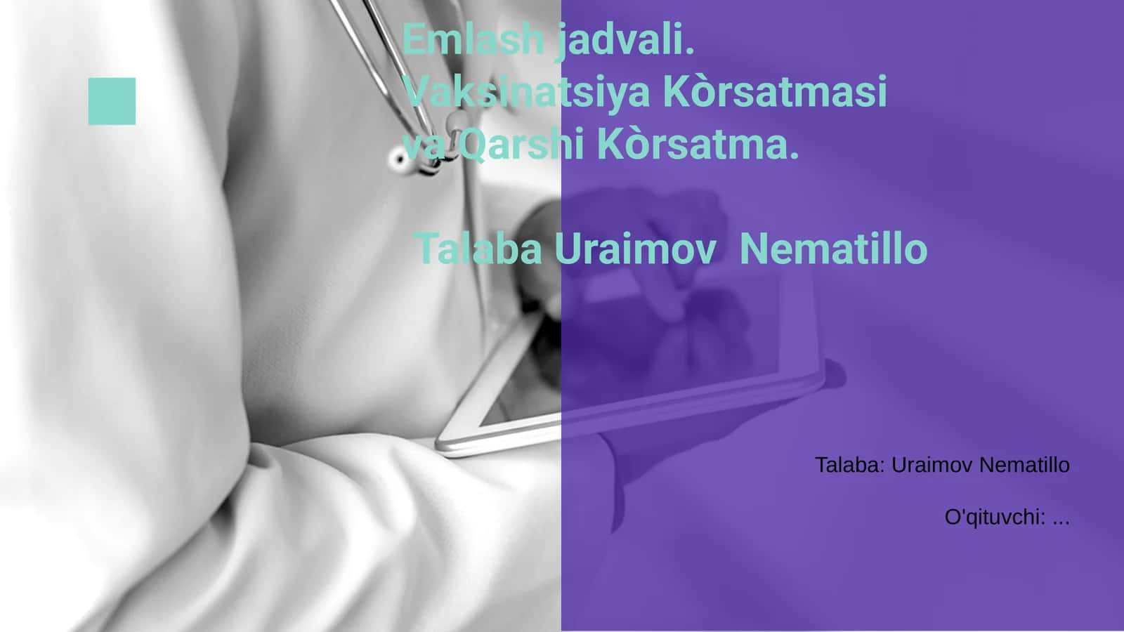 Emlash jadvali, Vaksinatsiya Kòrsatmasi va Qarshi Kòrsatma 1
