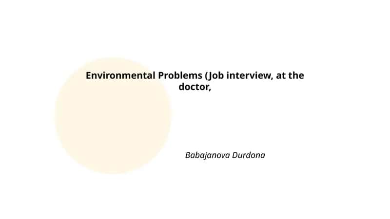 Environmental Problems 1