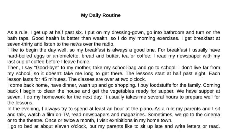My Daily Routine 1