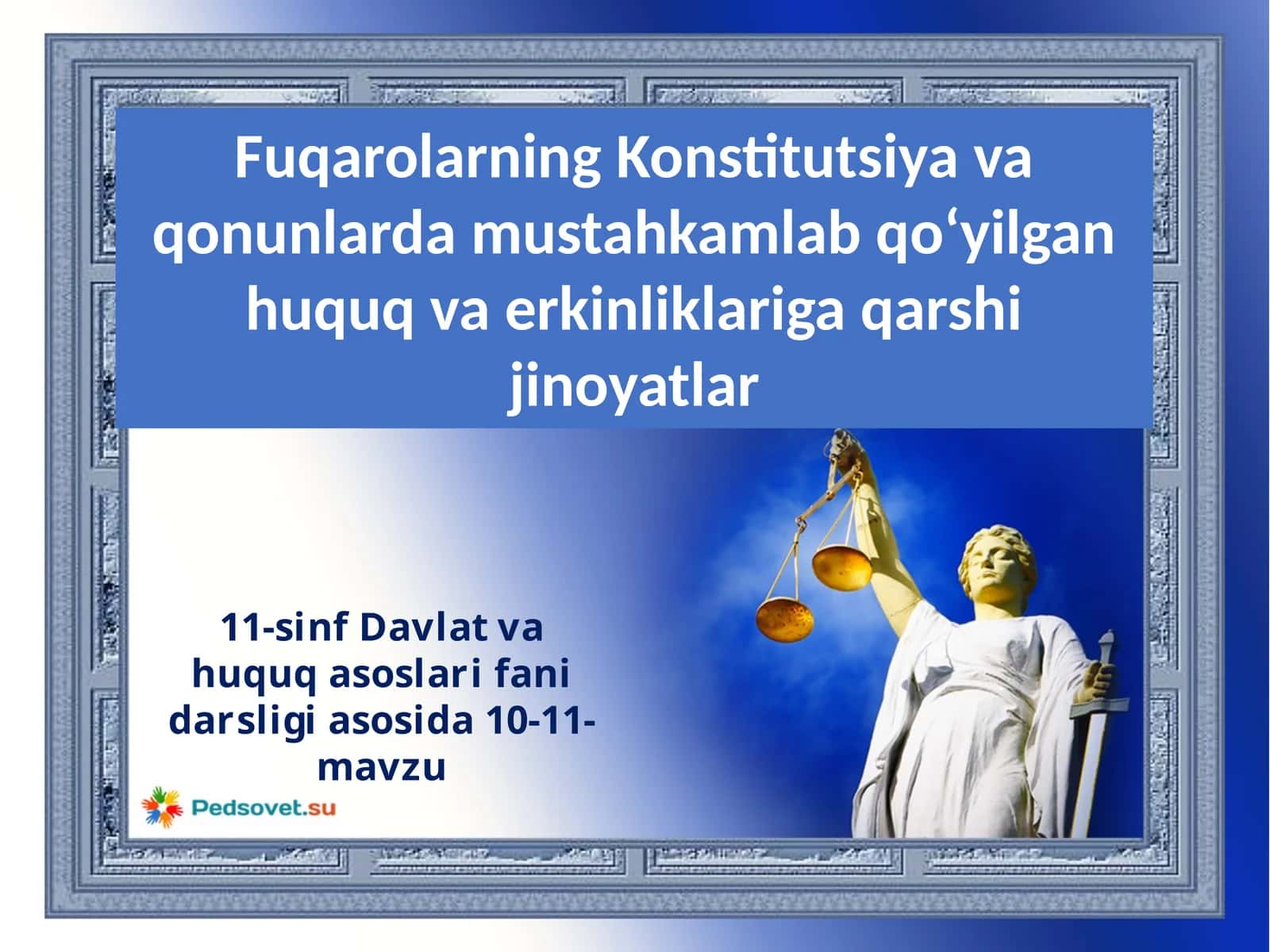 Odamsavdosiga qarshi jinoyatlar 1