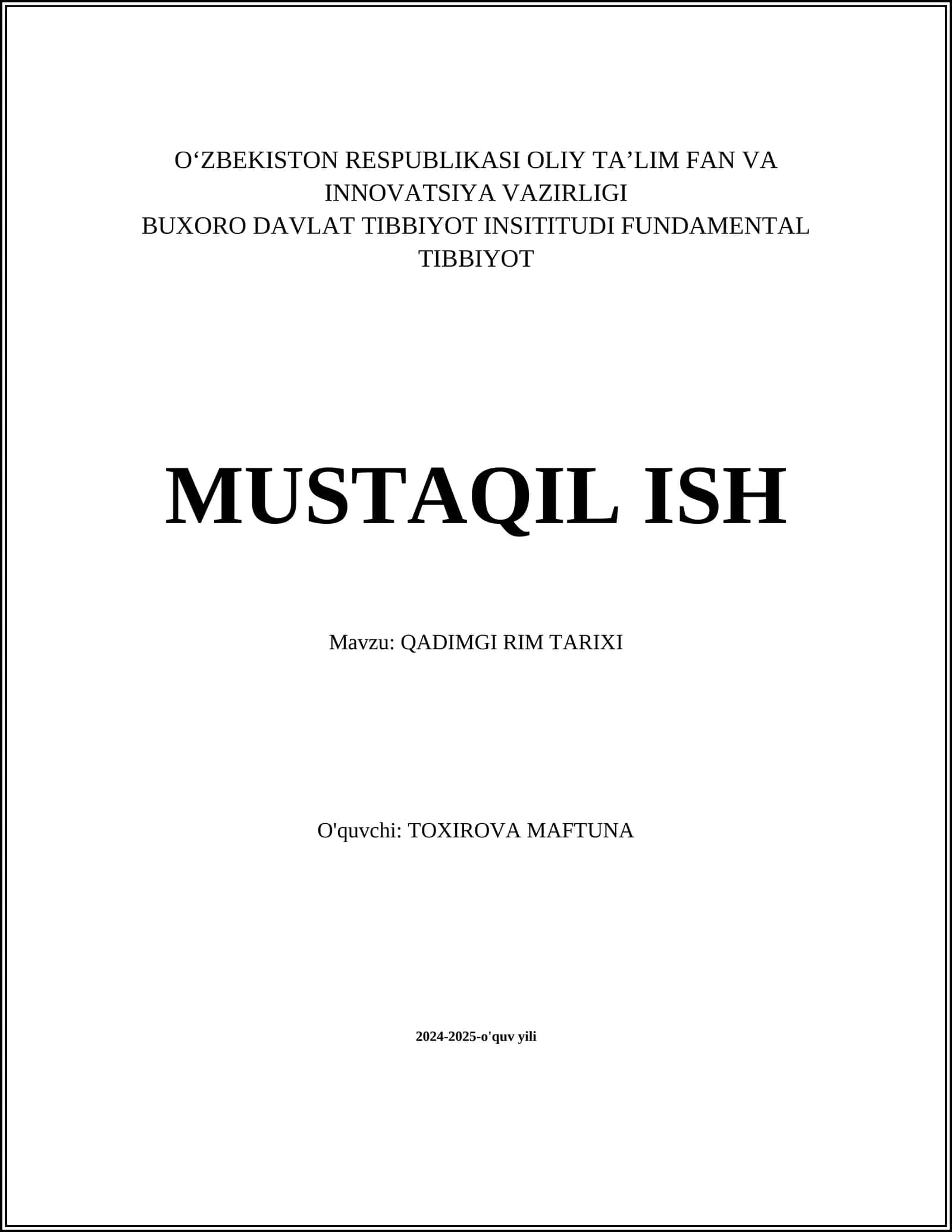 QADIMGI RIM TARIXI 1