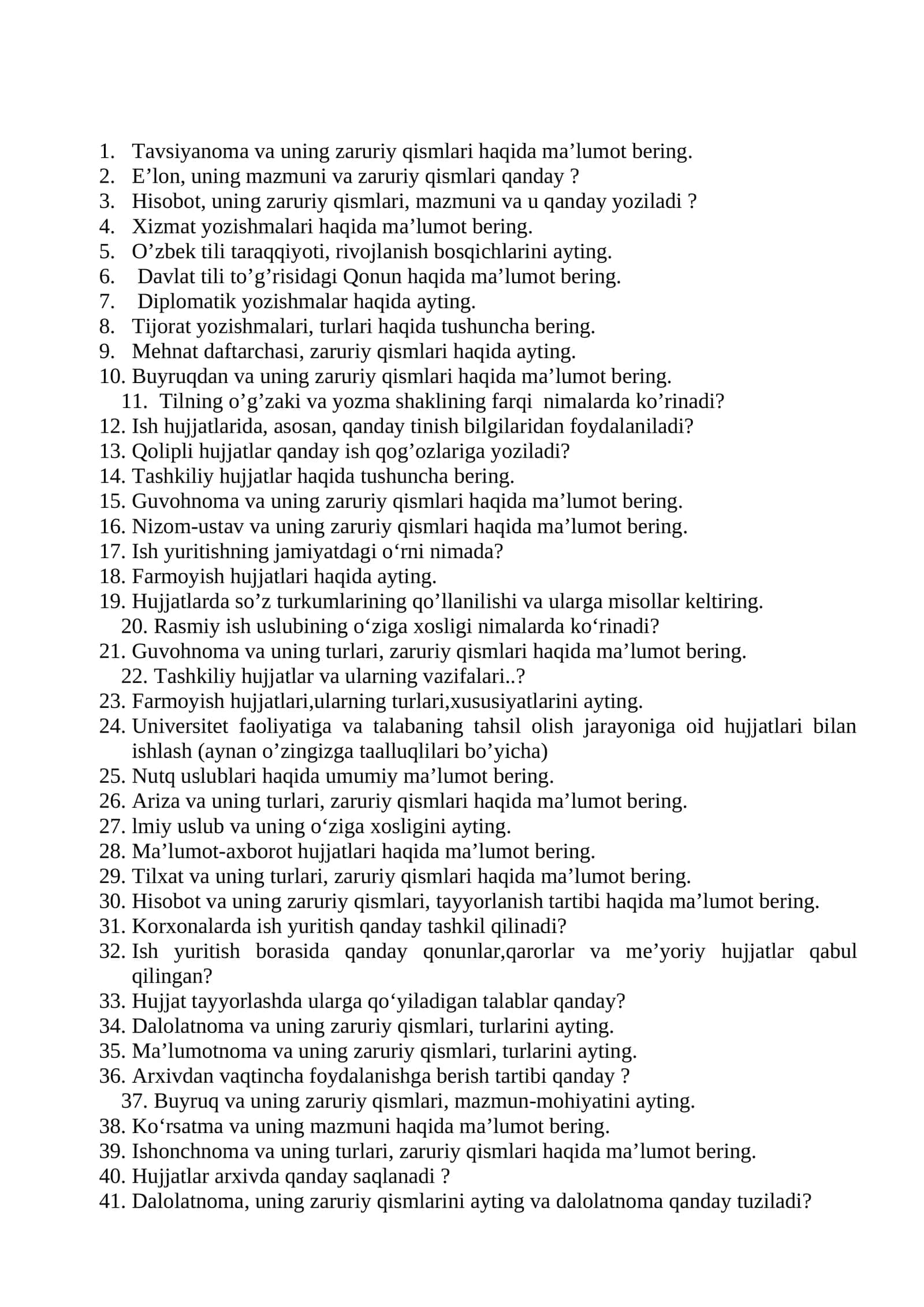 Diplomatik yozishmalar haqida ayting 1