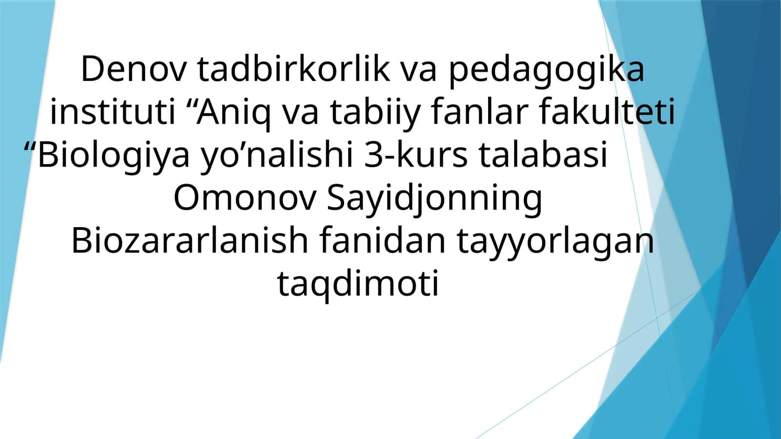 Qog'oz vakitoblarning biozararlanishi 1