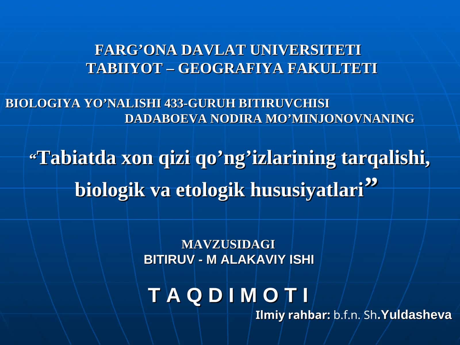 Tabiatda xon qizi qo’ng’izlarining tarqalishi, biologik va etologik hususiyatlari 1