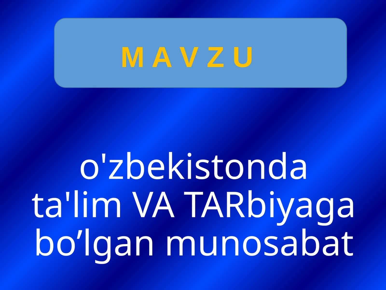 Xalq ta'limi tizimi respublikamiz ijtimoiy-iqtisodiy va madaniy rivojlantirishda ustuvor soha 1