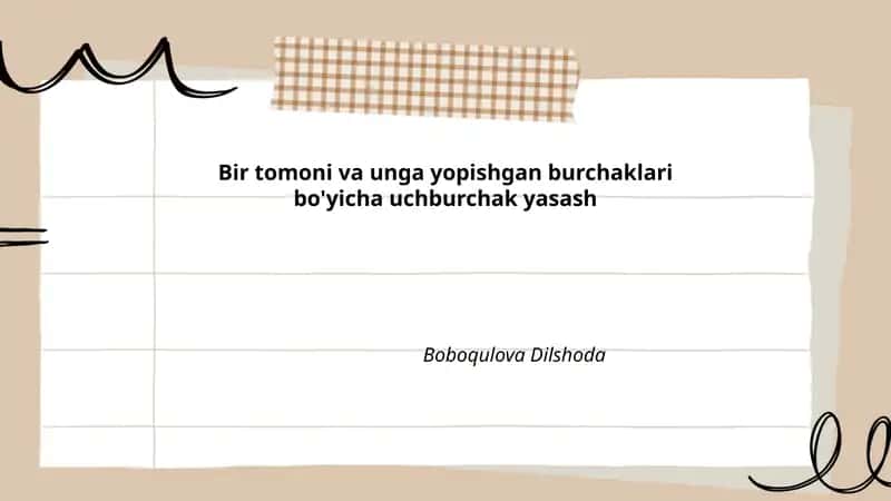 Uchburchakning asos tushunchasi 1
