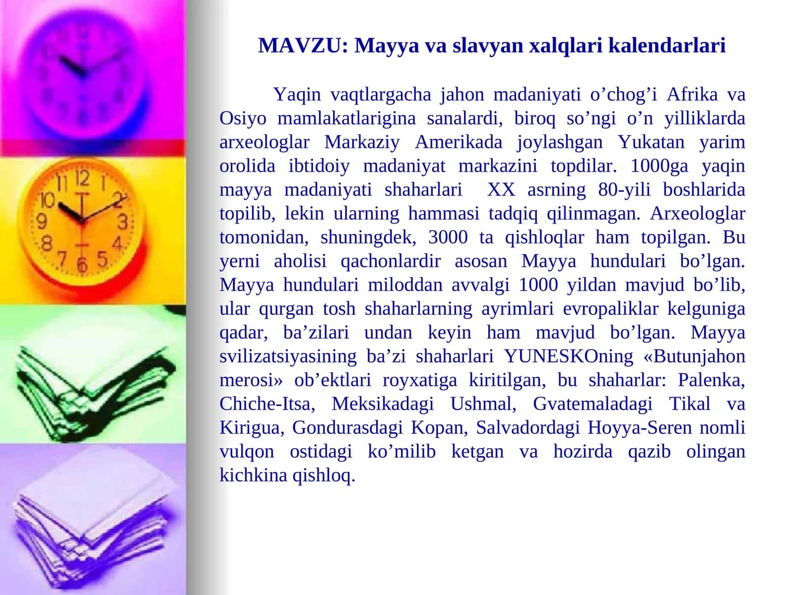 Mayya va slavyan xalqlari kalendarlari 1
