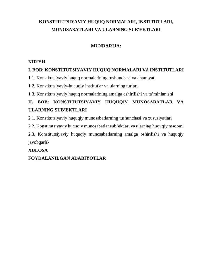 Konstitutsiyaviy Huquq Normarlari 1