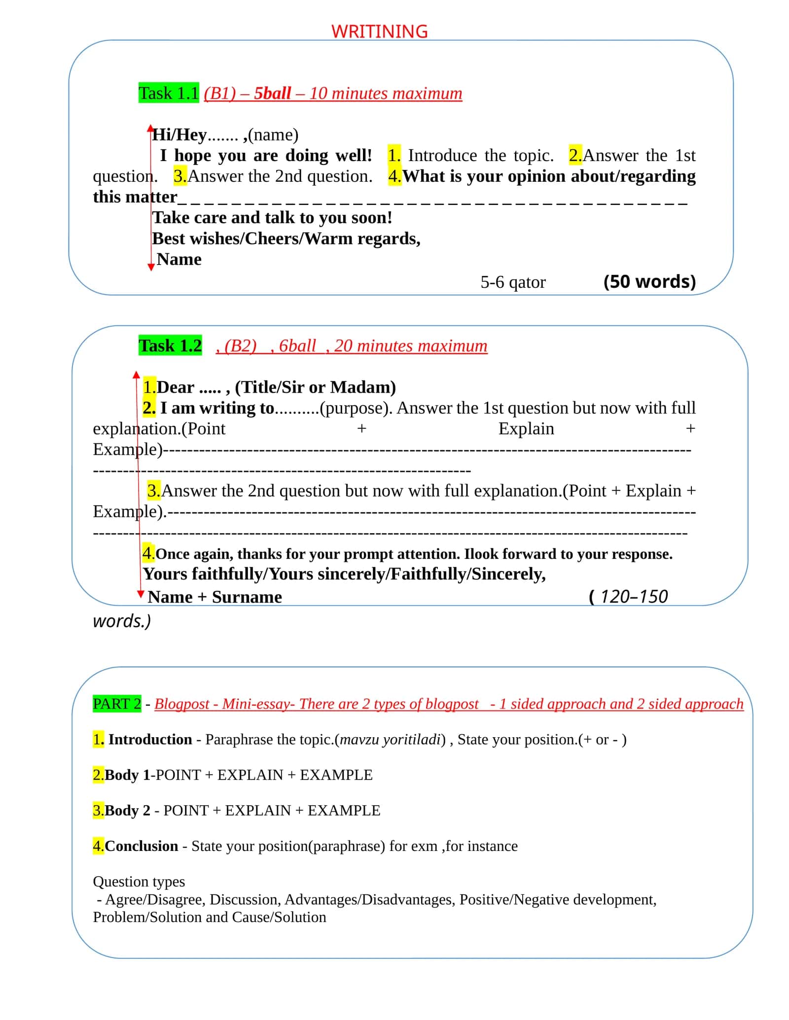 WRITINING huntings 2026 yozishda shablon va strukturalari 1