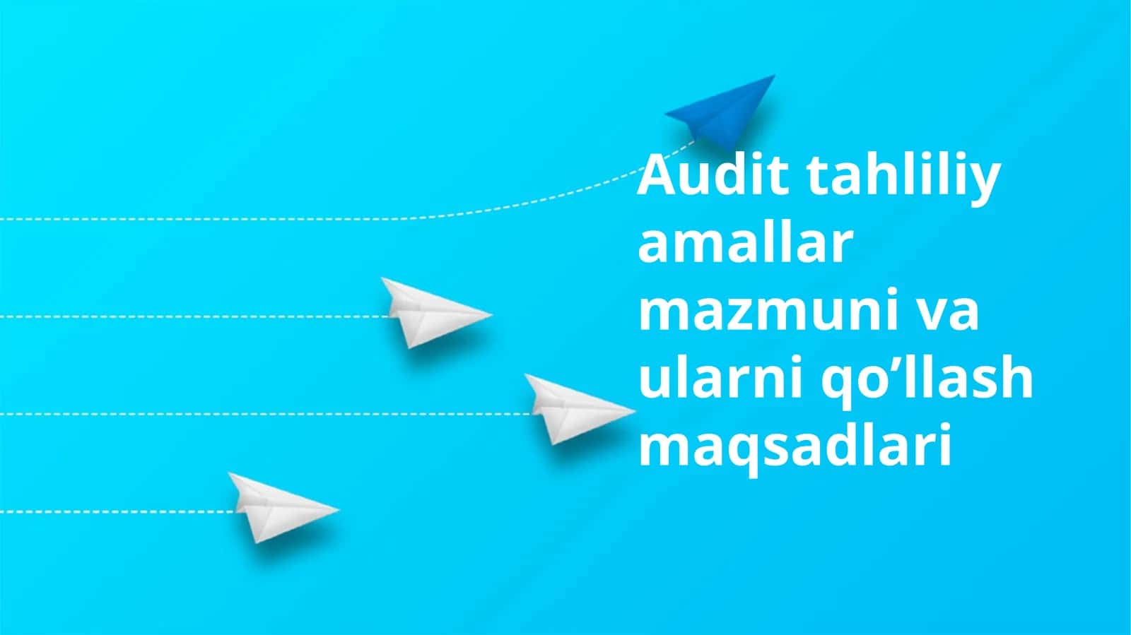Audit tahliliy amallar mazmuni va ularni qo’llash maqsadlari 1